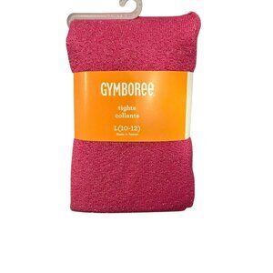 NWT Gymboree Girls Sparkly Pink Fuscia Tights L (10-12) Cotton Blend